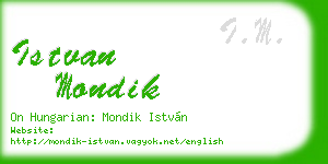 istvan mondik business card