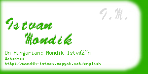 istvan mondik business card
